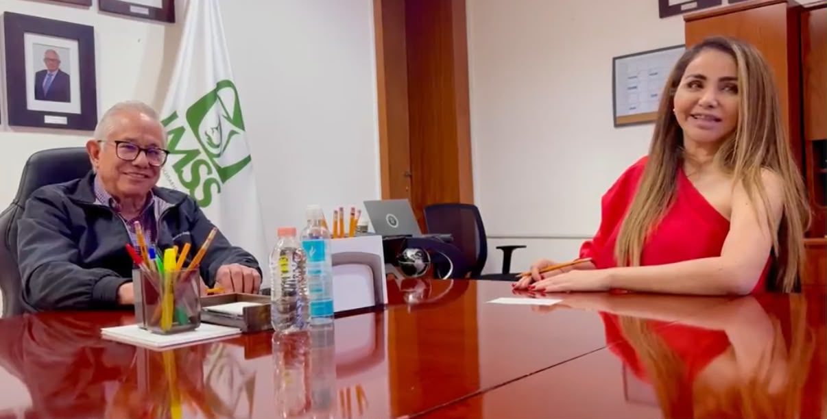 Hades Aguilar reunida con el Secretario General del IMSS para dar seguimiento a nuevos hospitales en Guanajuato.